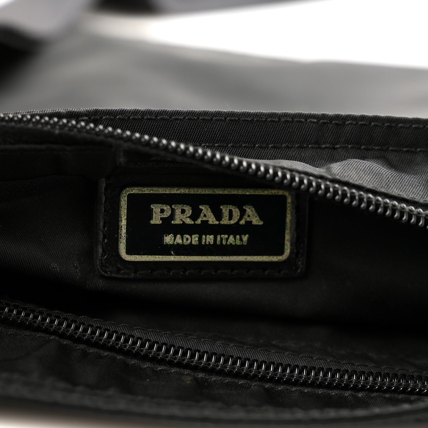 Nylon Vela Flat Messenger Bag Black