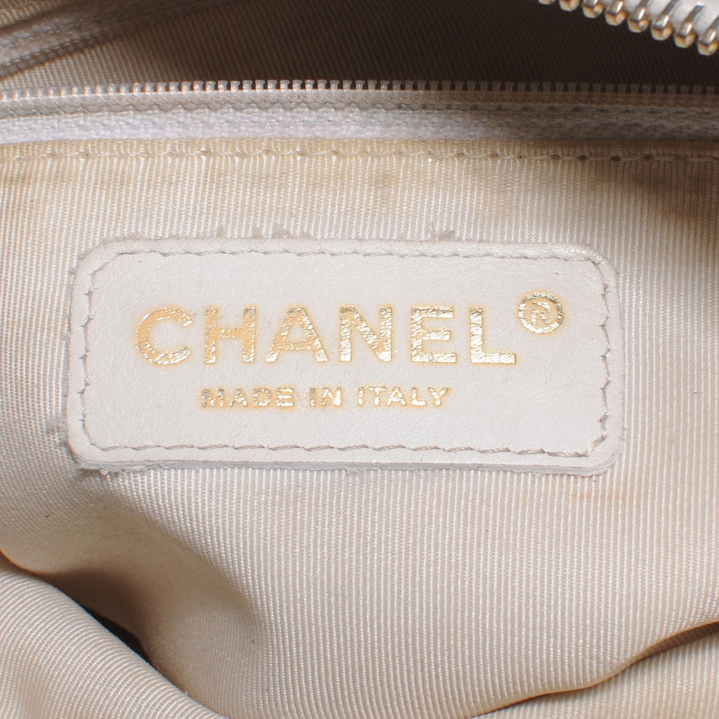 Caviar Quilted Small Pochette White