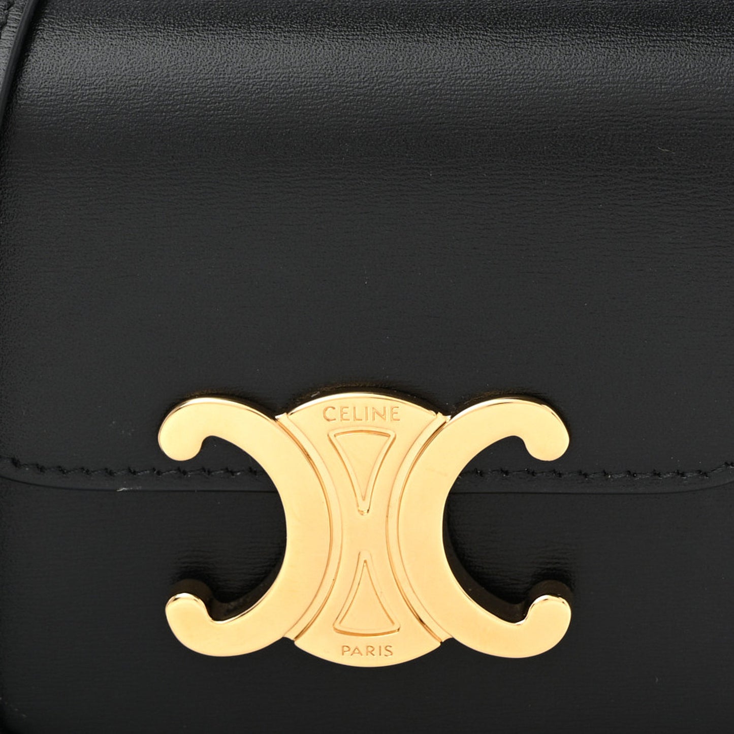 Shiny Calfskin Mini Triomphe Black