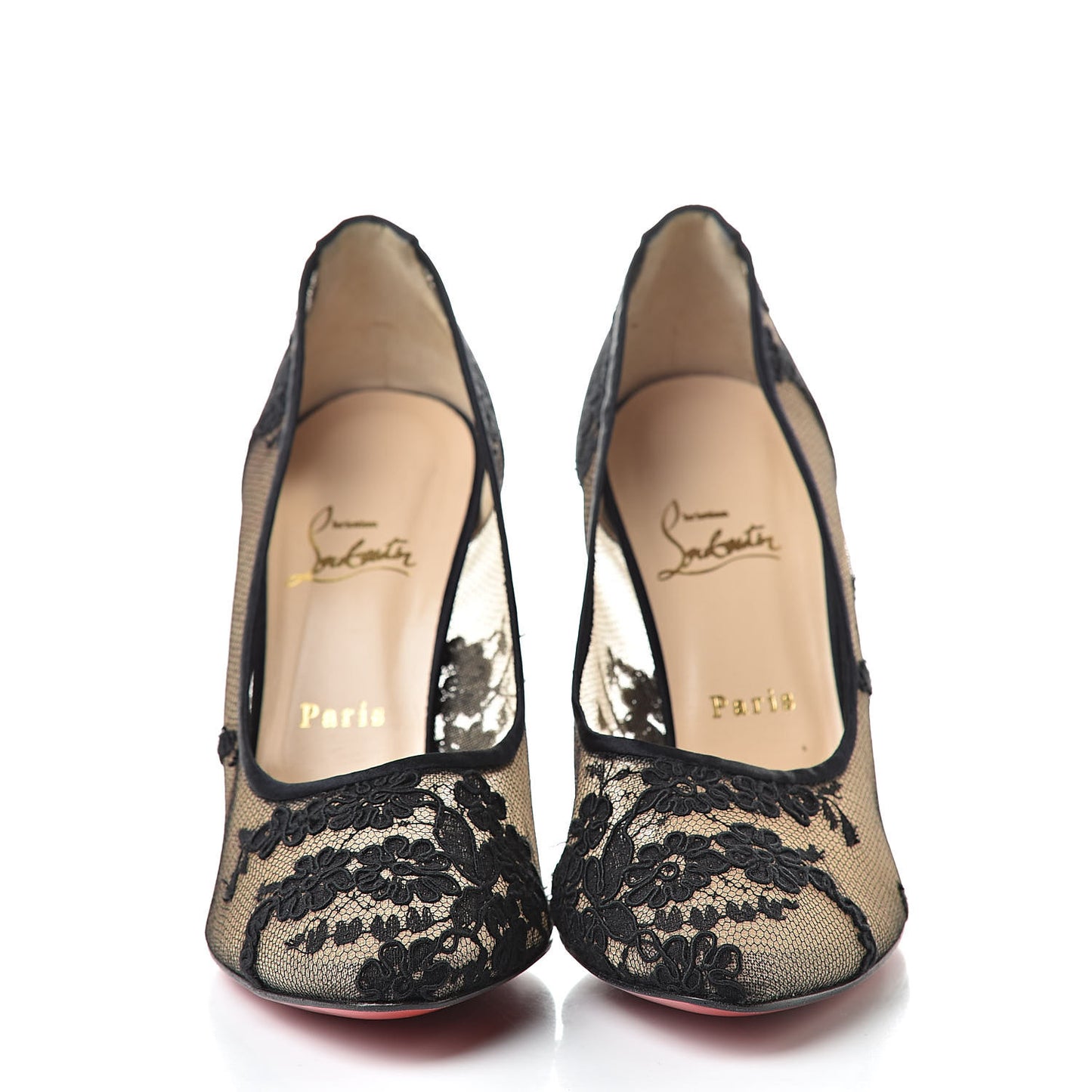 Crepe Satin Lace Paola 100 Pumps 39 Black
