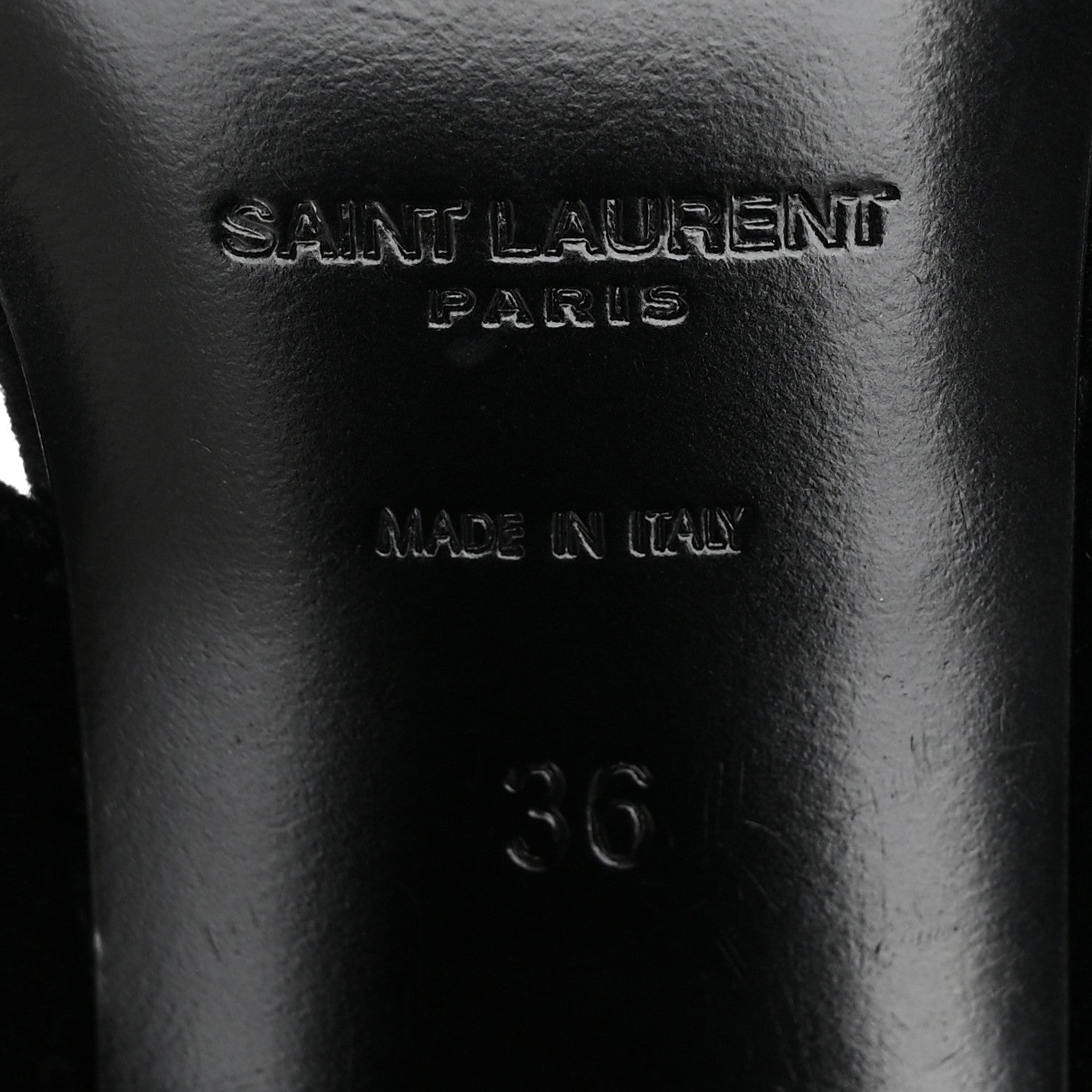Saint Laurent Velvet LouLou Mules 36 Black 7 of 9