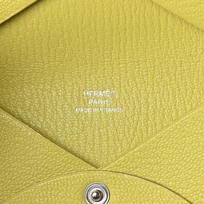 Hermes Chevre Mysore Calvi Card Case Lime 6 of 7