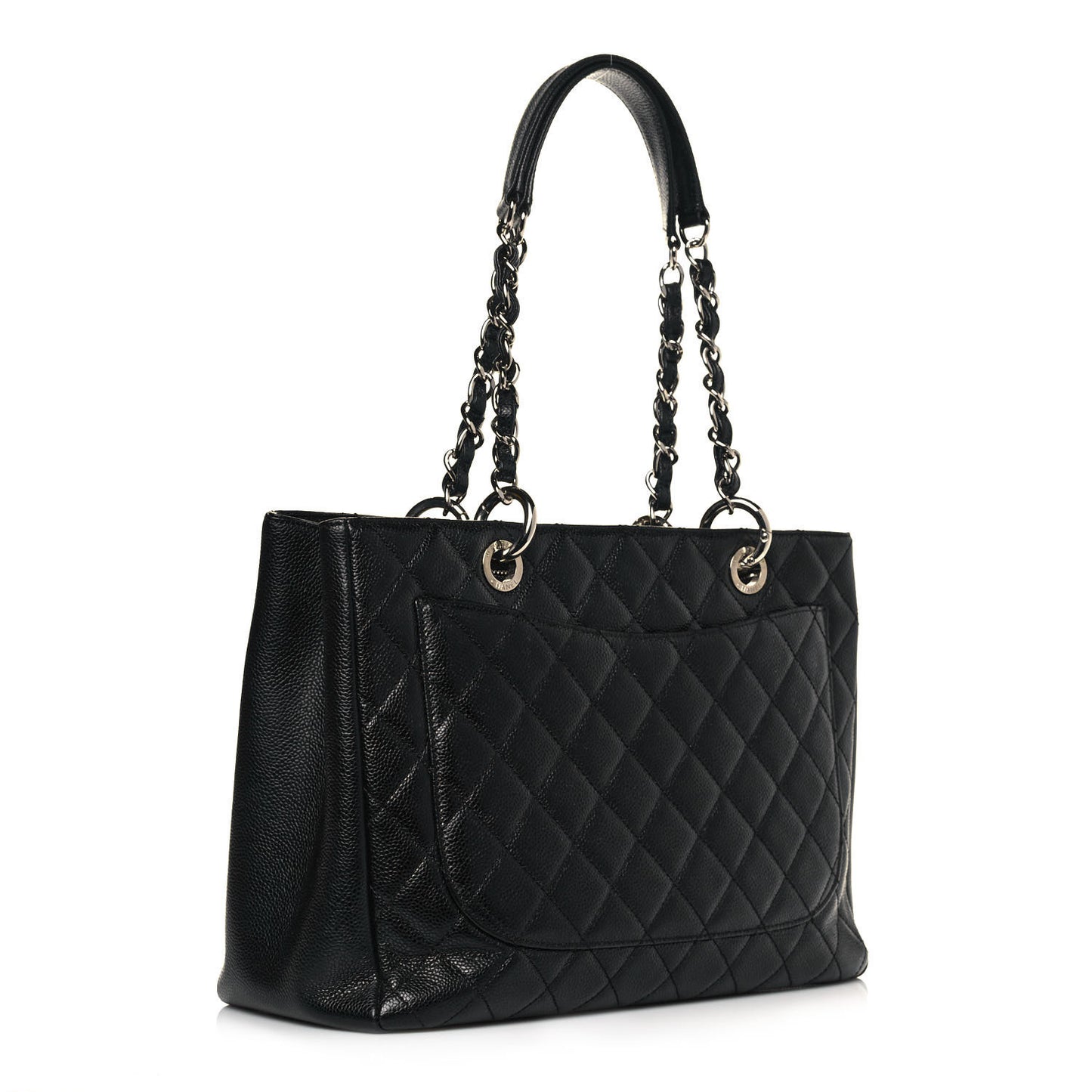 Caviar Quilted Grand Shopping Tote GST Black