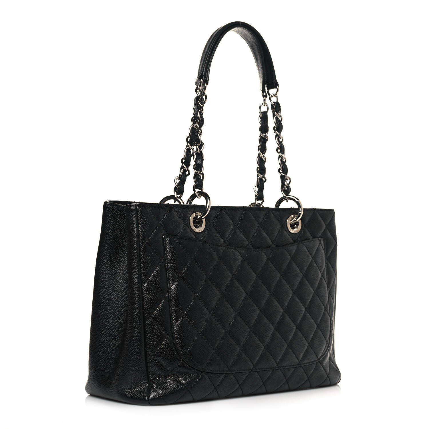 Chanel Caviar Quilted Grand Shopping Tote GST Black 3 of 12