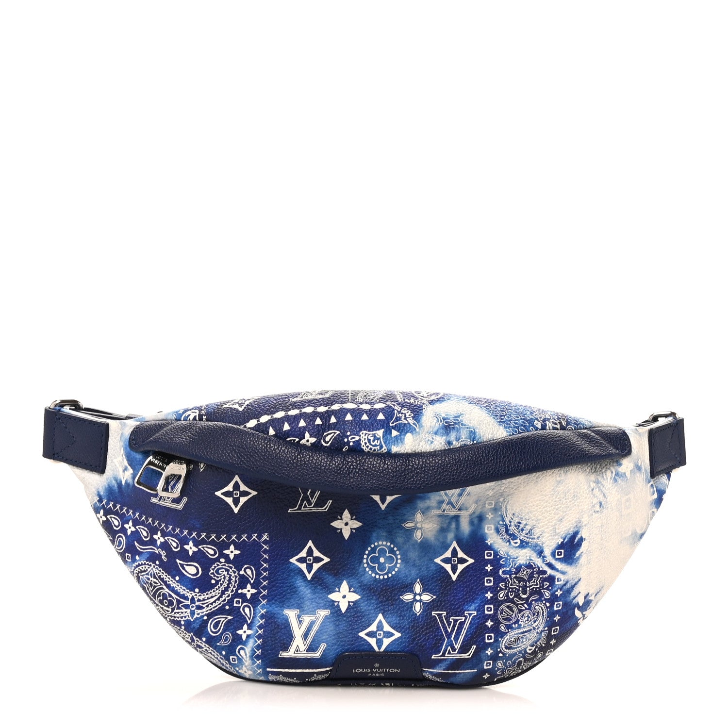 Louis Vuitton Cowhide Monogram Bandana Discovery Bumbag PM Blue 1 of 10