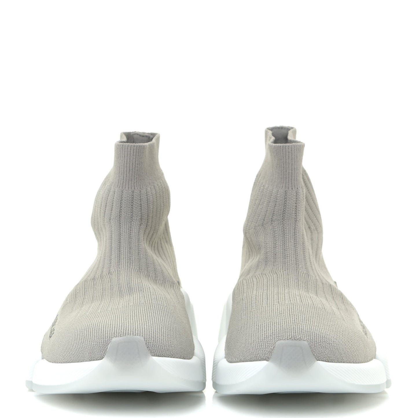 Ribbed Knit Womens Speed 2.0 Transparent Sole Sneakers 39 Baltic Grey White