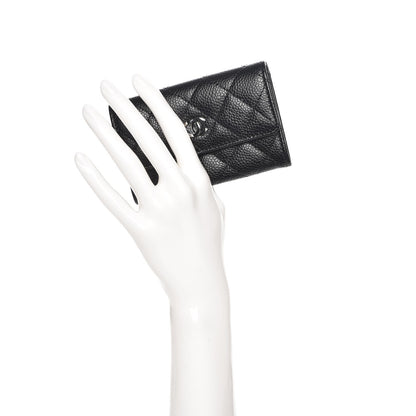 Chanel Caviar Quilted Flap Card Holder Black 2 of 9