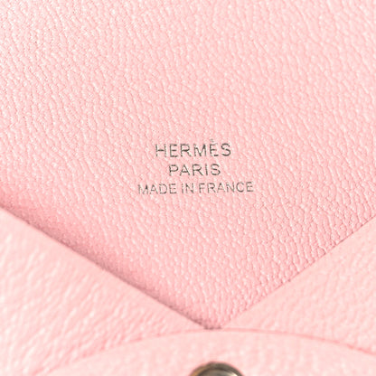 Hermes Chevre Mysore Calvi Card Case Rose Darling 6 of 8