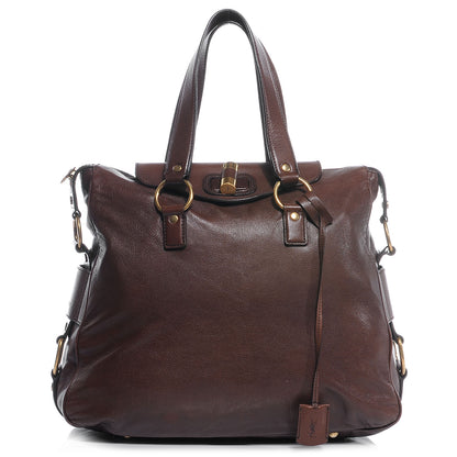 Saint Laurent Leather Rive Gauche Brown 1 of 9