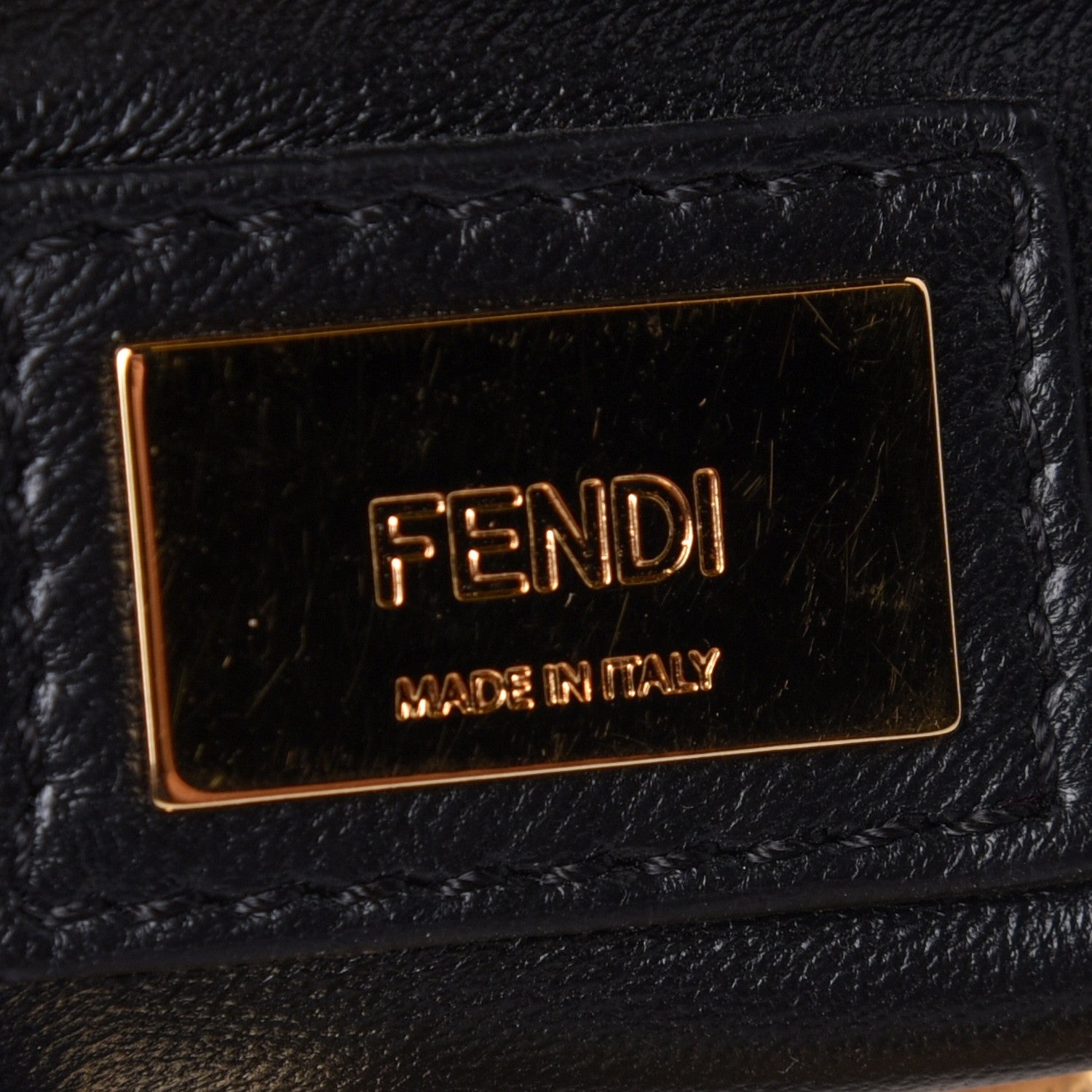 Fendi Nappa Mini Peekaboo Iconic Satchel Black 6 of 10