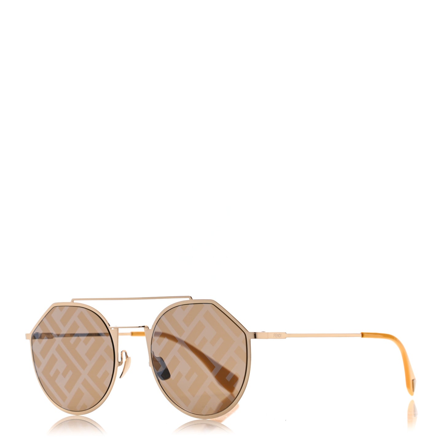 Metal Eyeline Aviator Sunglasses FF M0021/S Gold