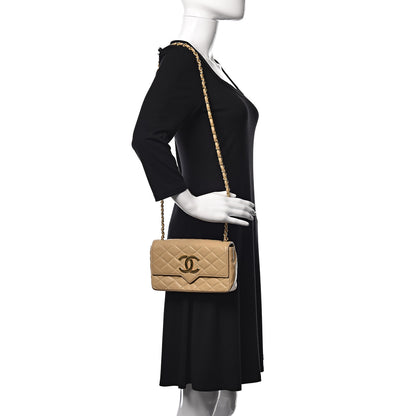 Chanel Lambskin Quilted Small Single Flap Beige 2 of 19
