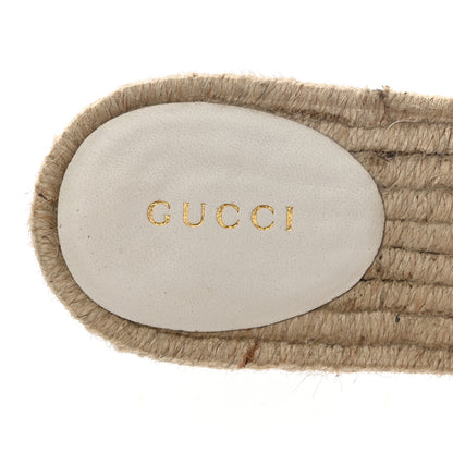 Gucci Nappa Matelasse GG Marmont Espadrille Slide Sandals 37 Great White 6 of 13