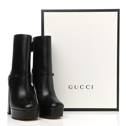 Gucci Kid Side Zip Tiarah Platform Boots 39 Black 9 of 9