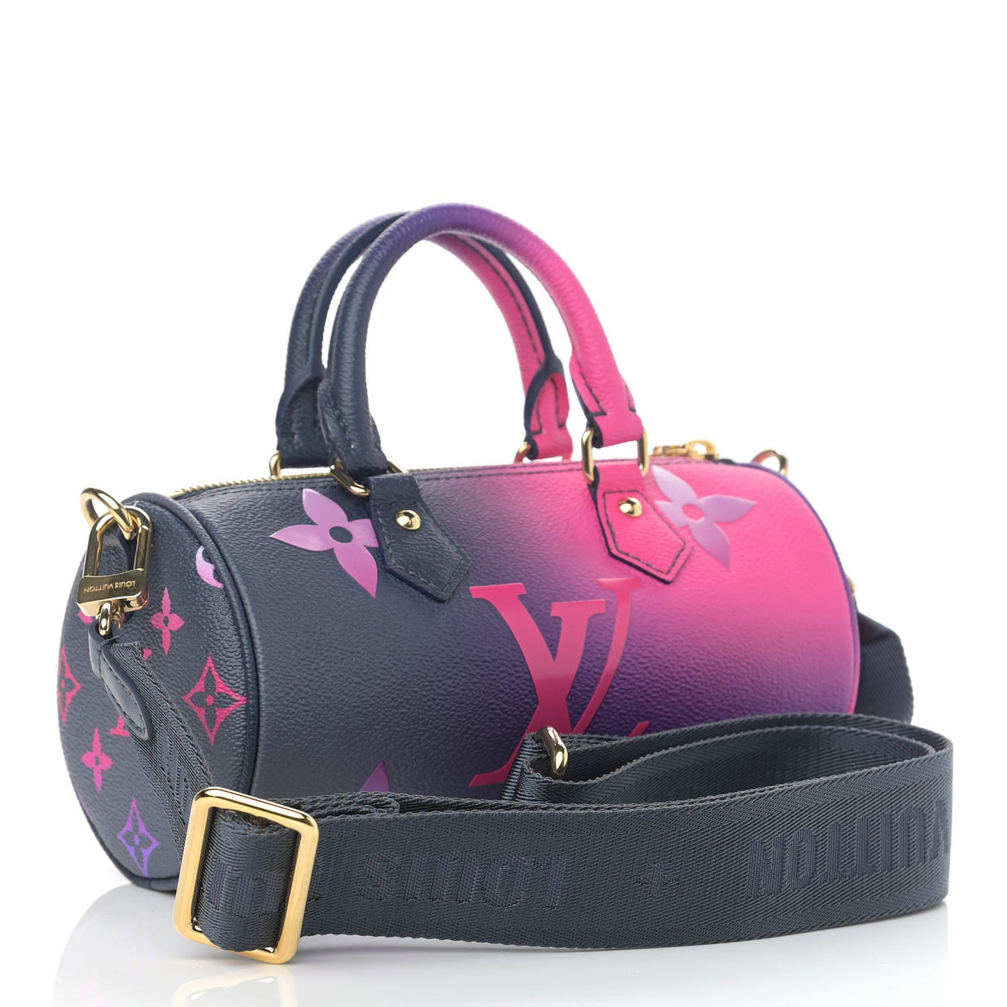 Monogram Giant Spring In The City Papillon BB Midnight Fuchsia