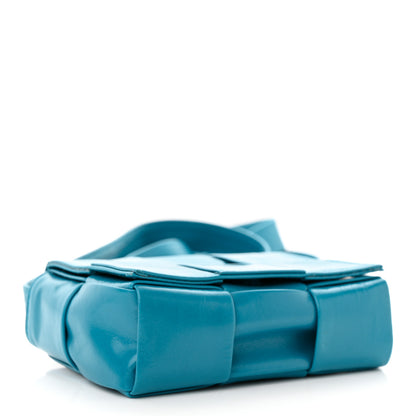 Bottega Veneta Paper Calfskin Maxi Intreccio Extra Mini Cassette Crossbody Bag Blue 4 of 11