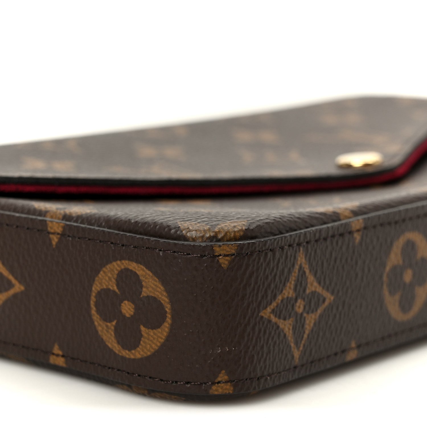 Louis Vuitton Monogram Pochette Felicie Chain Wallet Fuchsia 12 of 14