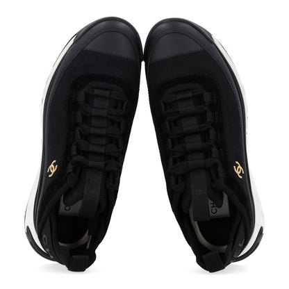 Chanel Velvet Calfskin Mixed Fibers CC Sneakers 39 Black 2 of 10