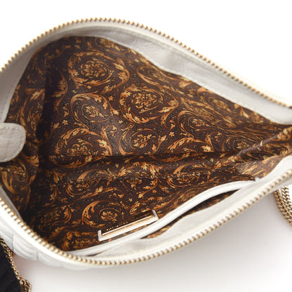 Versace Nappa Barocco Quilted Vanitas Chain Crossbody Bag White 5 of 11