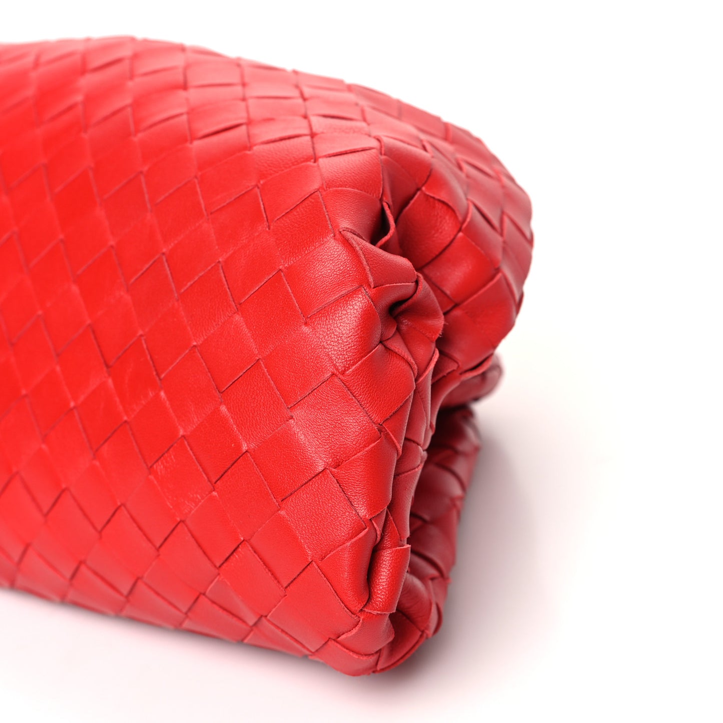 Nappa Maxi Intrecciato Teen Pouch Bright Red