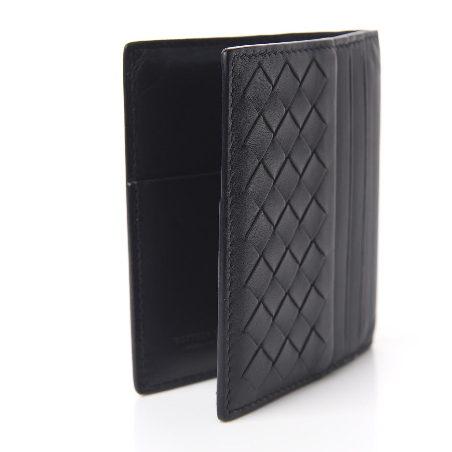 Nappa Intrecciato Bi-Fold Card Case Light Tourmaline