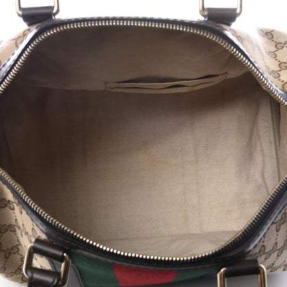 Gucci Monogram Vintage Web Medium Boston Dark Brown 4 of 12
