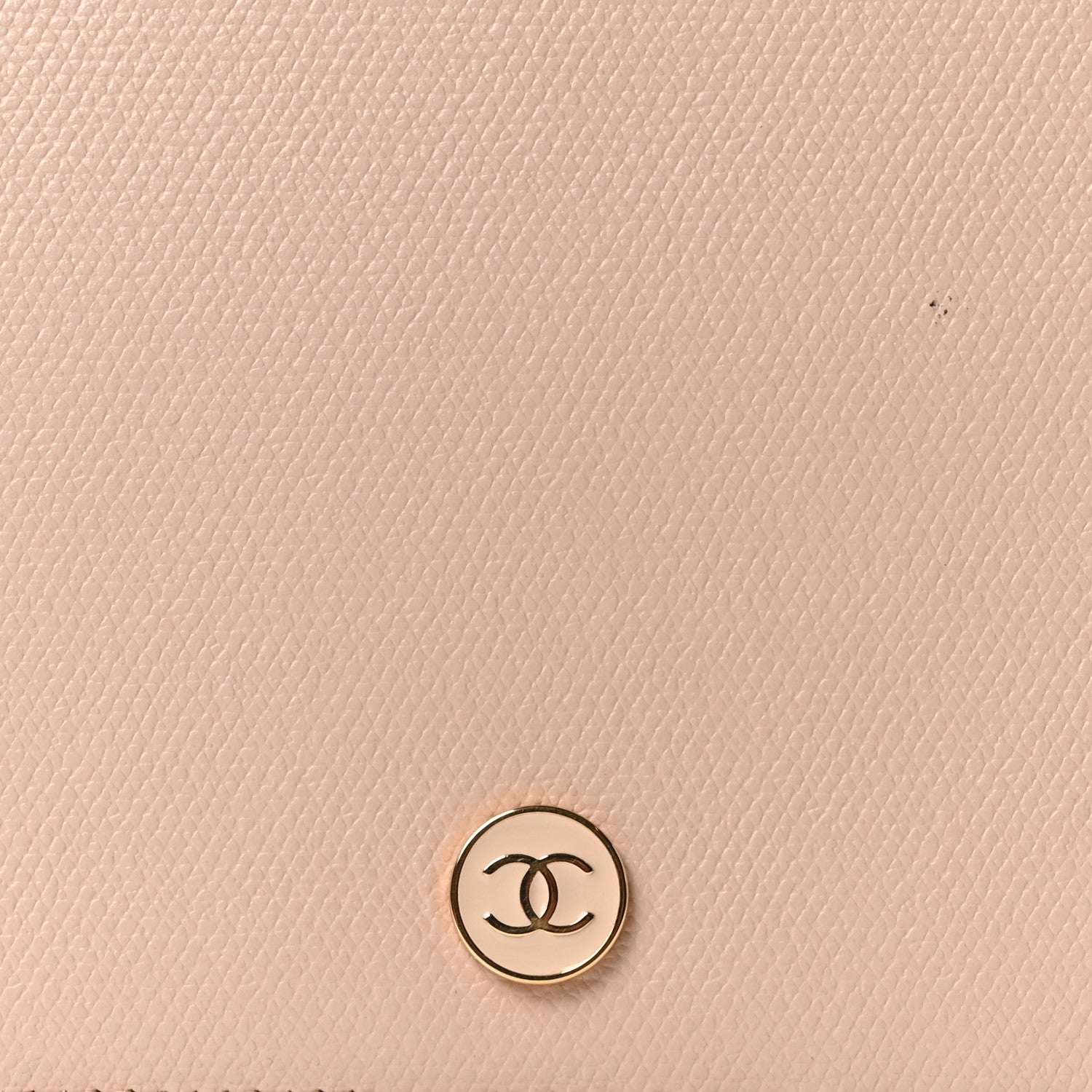 Chanel Grained Calfskin CC Button Yen Wallet Pink 8 of 10