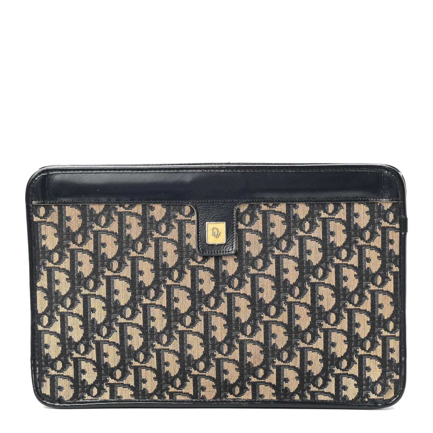 Monogram Pouch Clutch Navy Blue