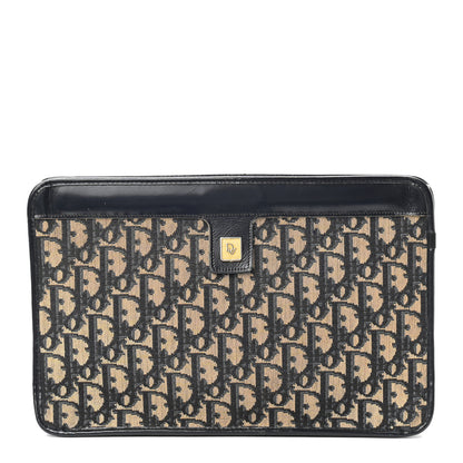 Christian Dior Monogram Pouch Clutch Navy Blue 1 of 6