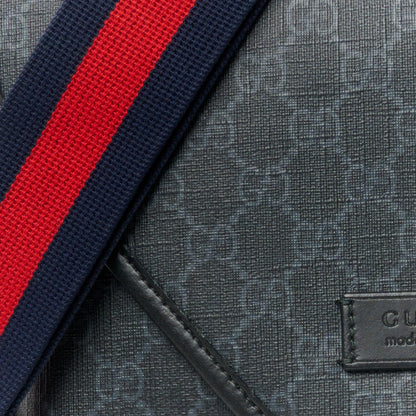Gucci GG Supreme Monogram Web Medium Messenger Bag Black Grey 9 of 13