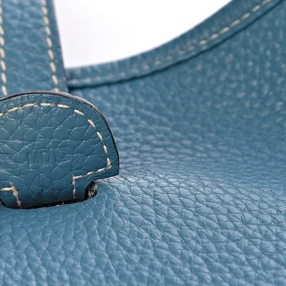 Hermes Taurillon Clemence Evelyne III PM Blue Jean 7 of 10