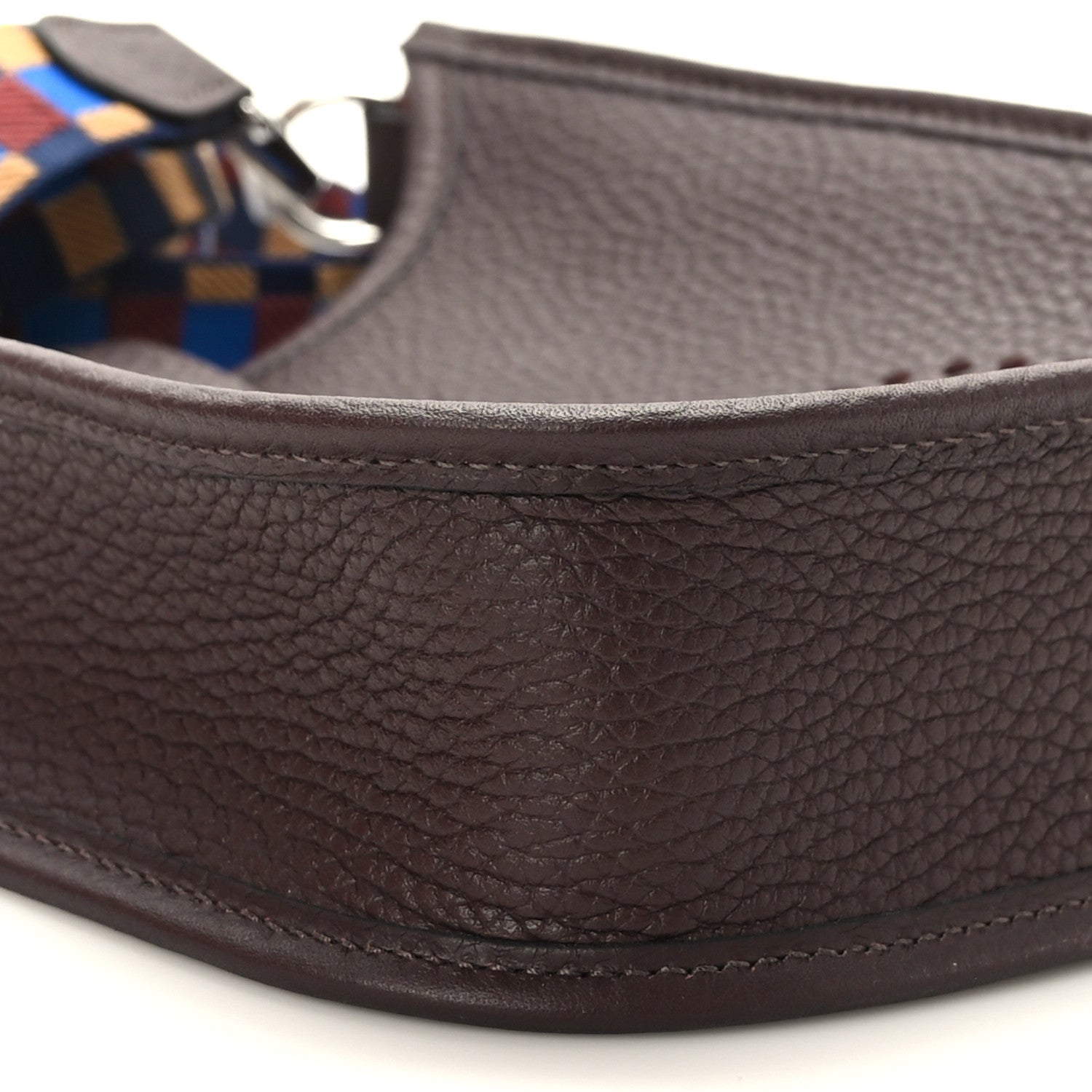 Hermes Taurillon Clemence Maxi Quadrille Evelyne TPM Rouge Sellier Bleu Bill Biscuit Rouge H 7 of 9