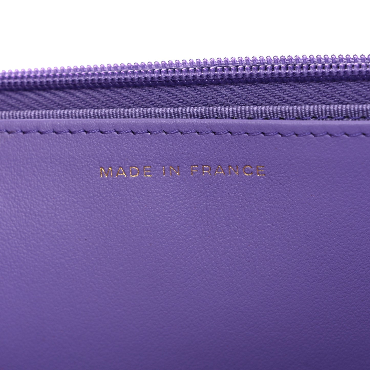 Caviar Quilted Wallet on Chain WOC Purple