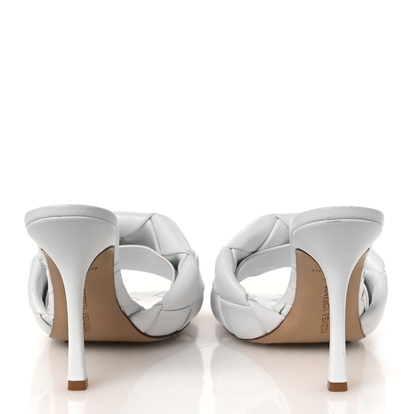 Nappa Maxi Intrecciato Lido 90mm Mule Sandals 40 Optic White