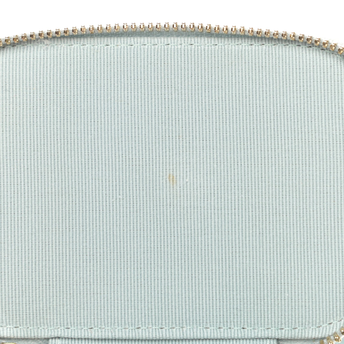 Lambskin Quilted Top Handle Mini Vanity Case With Chain Light Blue