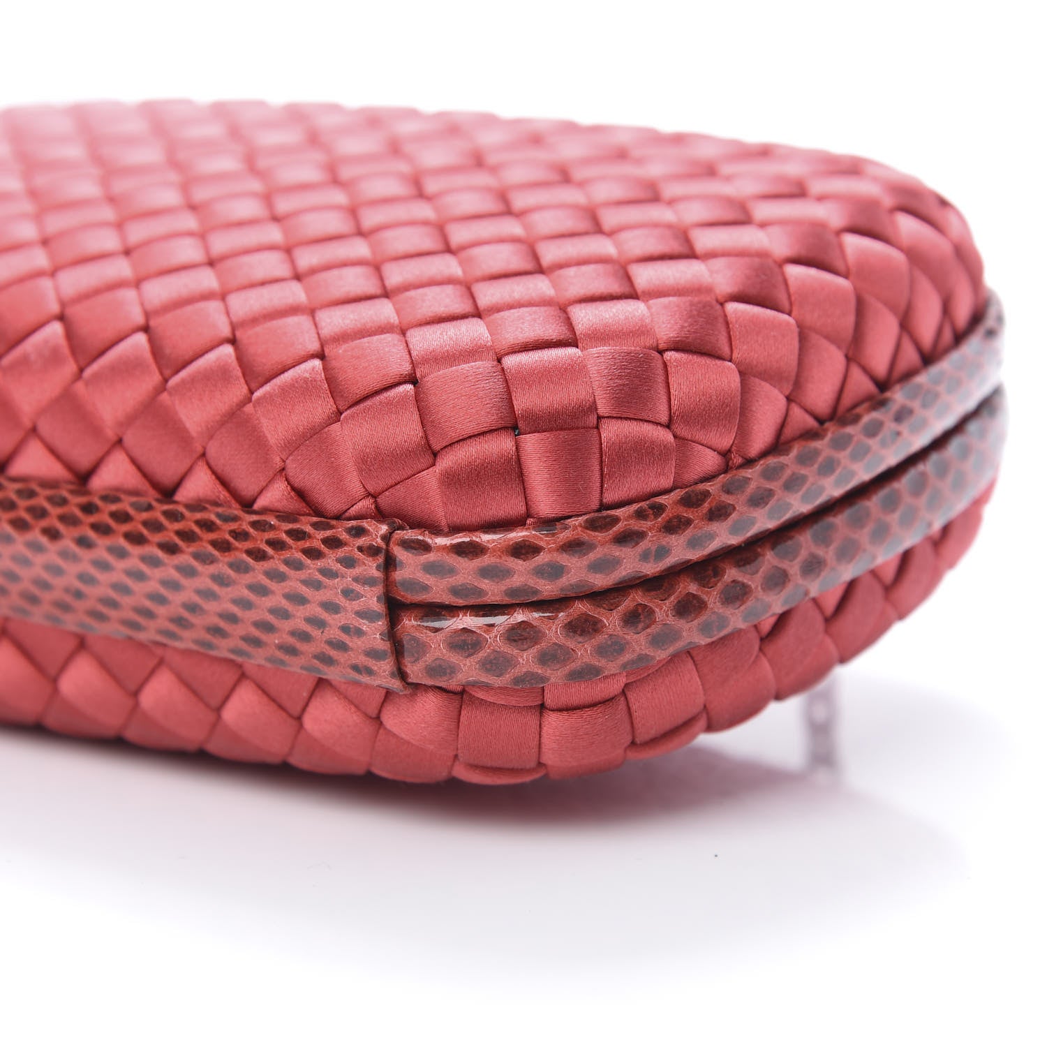 Bottega Veneta Satin Ayers Intrecciato Chain Knot Clutch Boucher 8 of 8