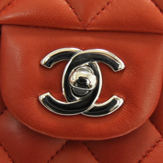 Lambskin Medium Double Flap Red 12C