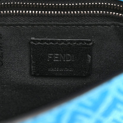 Fendi X SARAH COLEMAN Glazed Fabric Enamel Small FF Vertigo Baguette Belt Pouch Cyber Blue 6 of 10