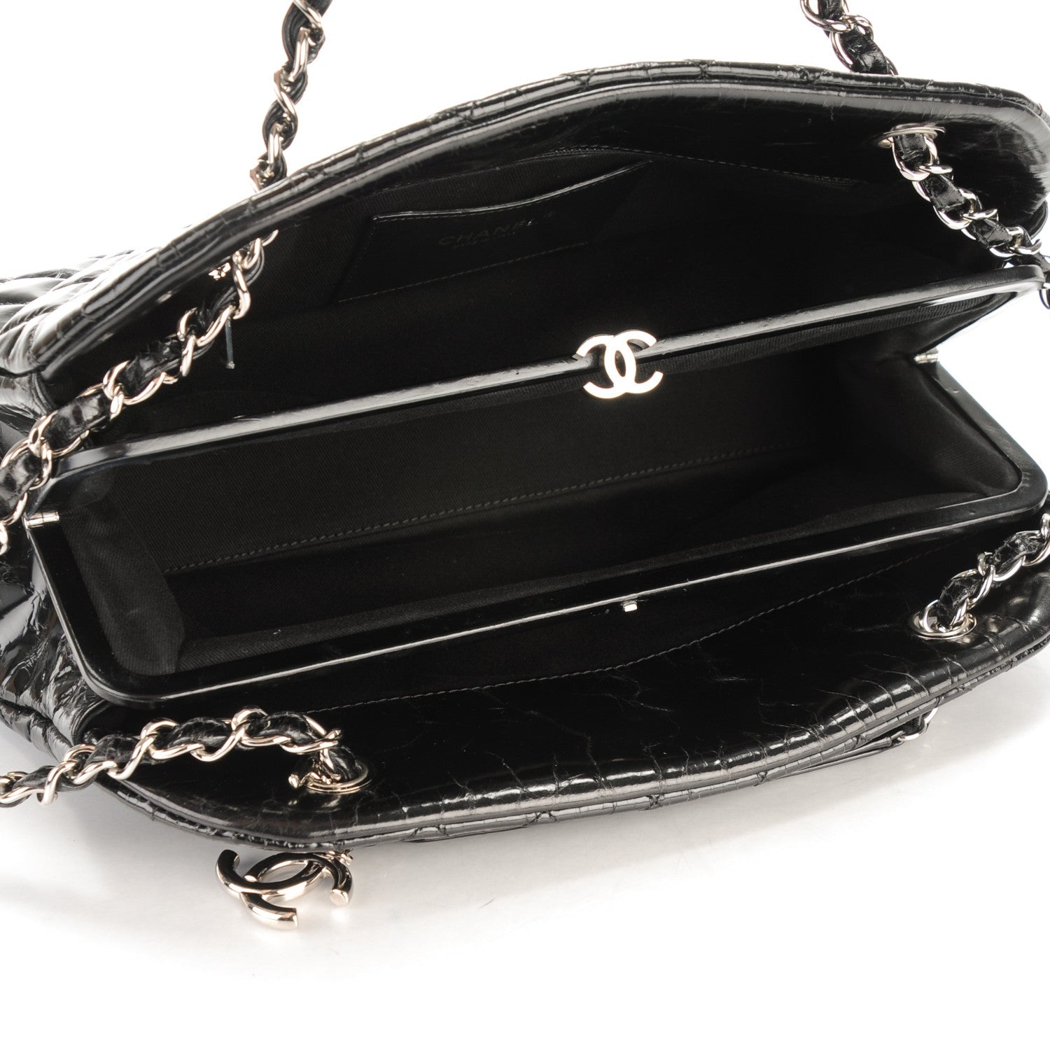 Chanel Glazed Calfskin Quilted Medium Just Mademoiselle Black 5 of 7