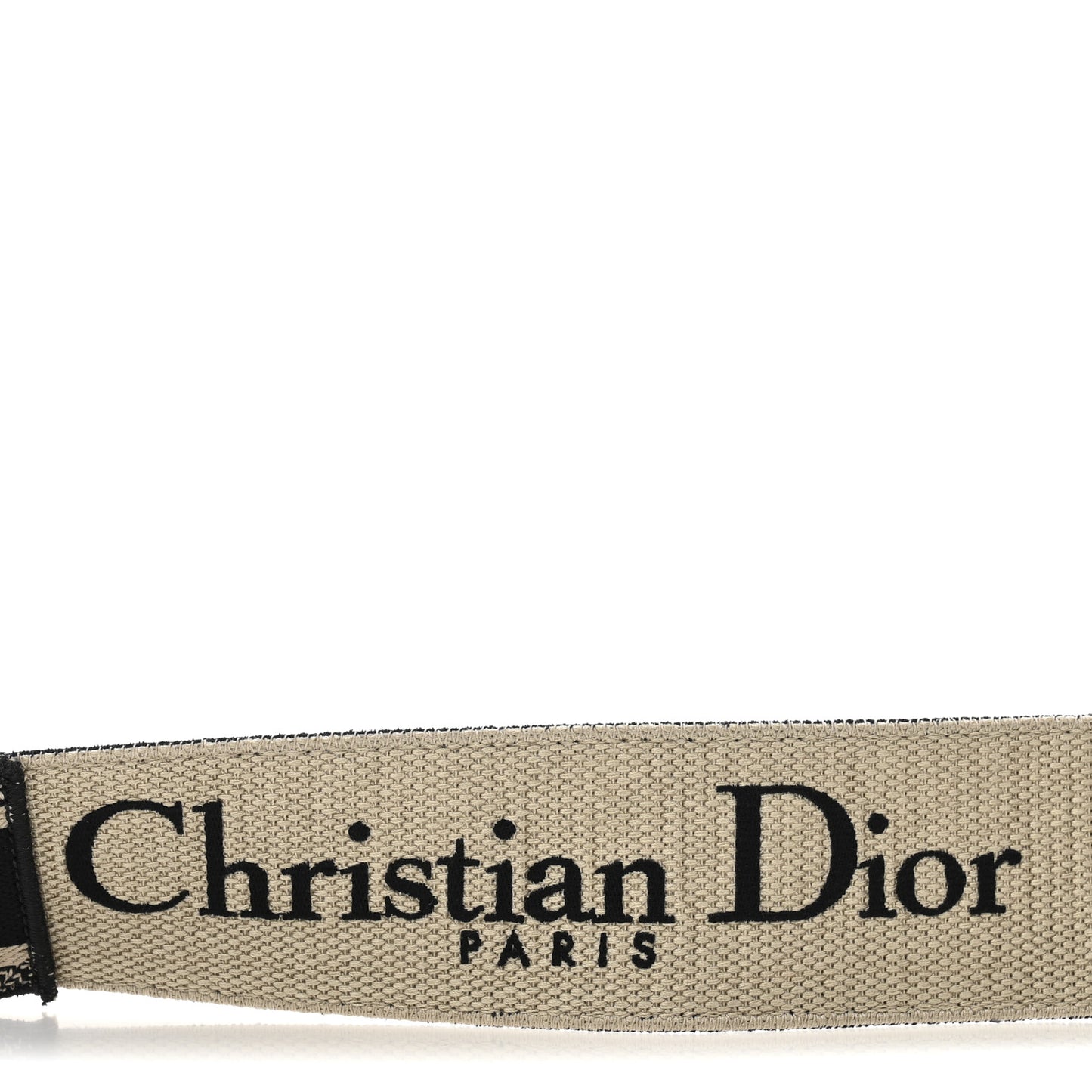 Canvas Embroidered Shoulder Strap Black
