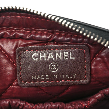 Chanel Lambskin Quilted Small Curvy Pouch Cosmetic Case Black 6 of 8