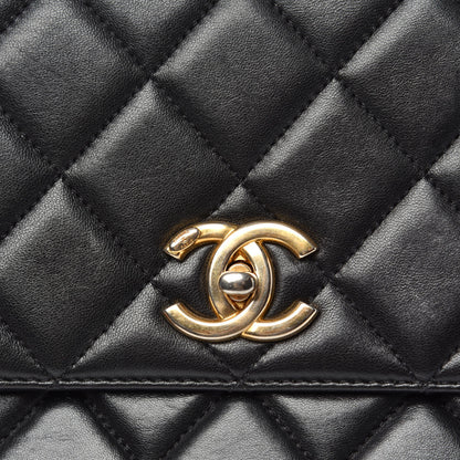 Chanel Lambskin Quilted Large Trendy CC Dual Handle Flap Bag Black 18 of 22