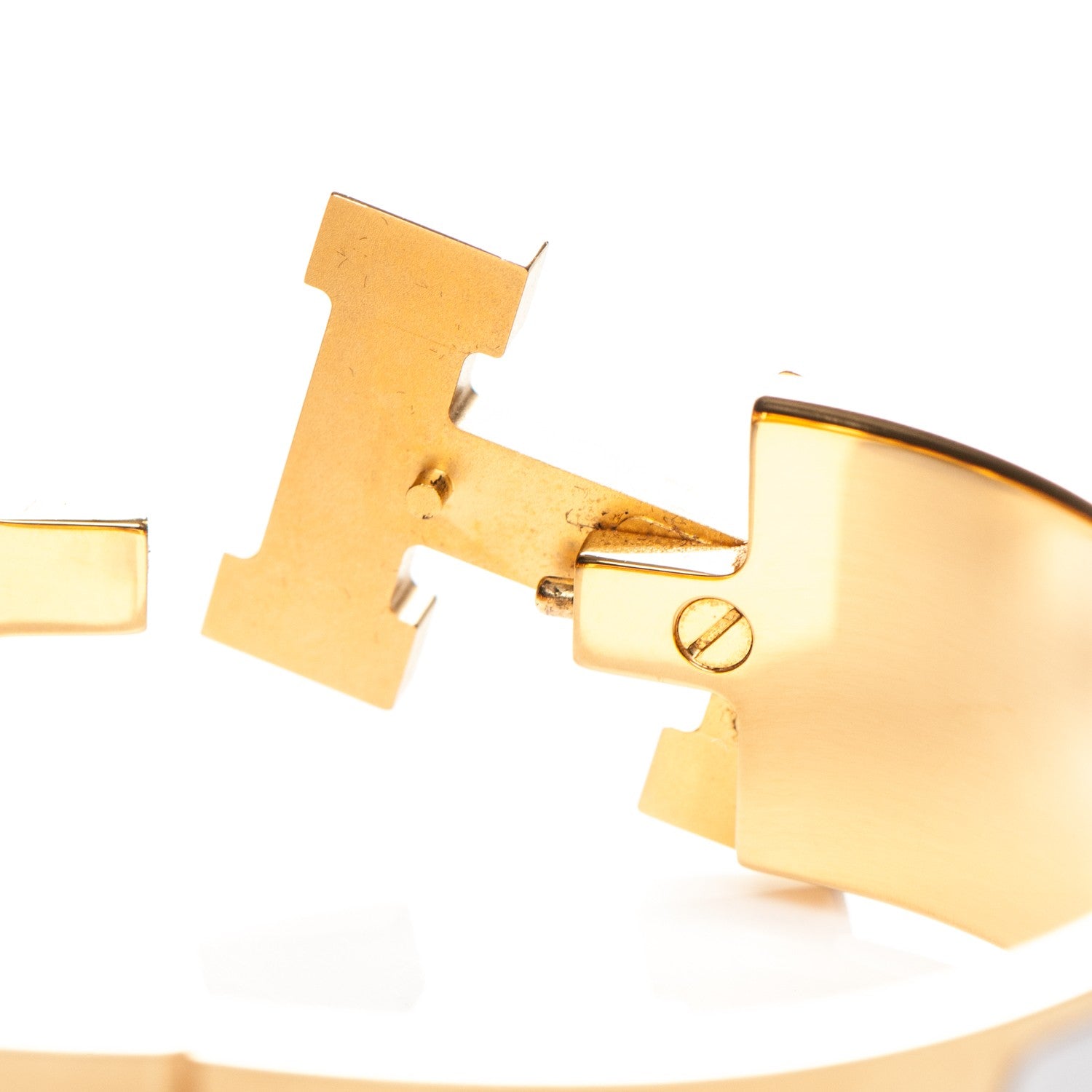 Hermes Enamel Wide Clic Clac H Bracelet GM White 4 of 5
