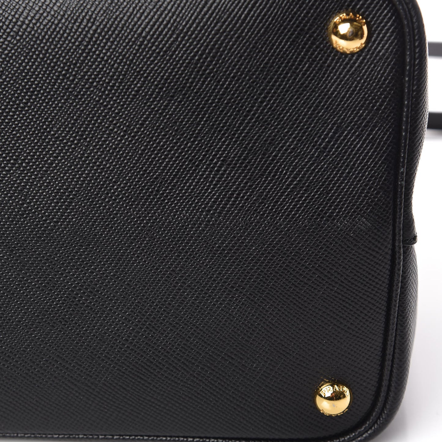 Saffiano Cuir Large Double Bag Black Fuoco