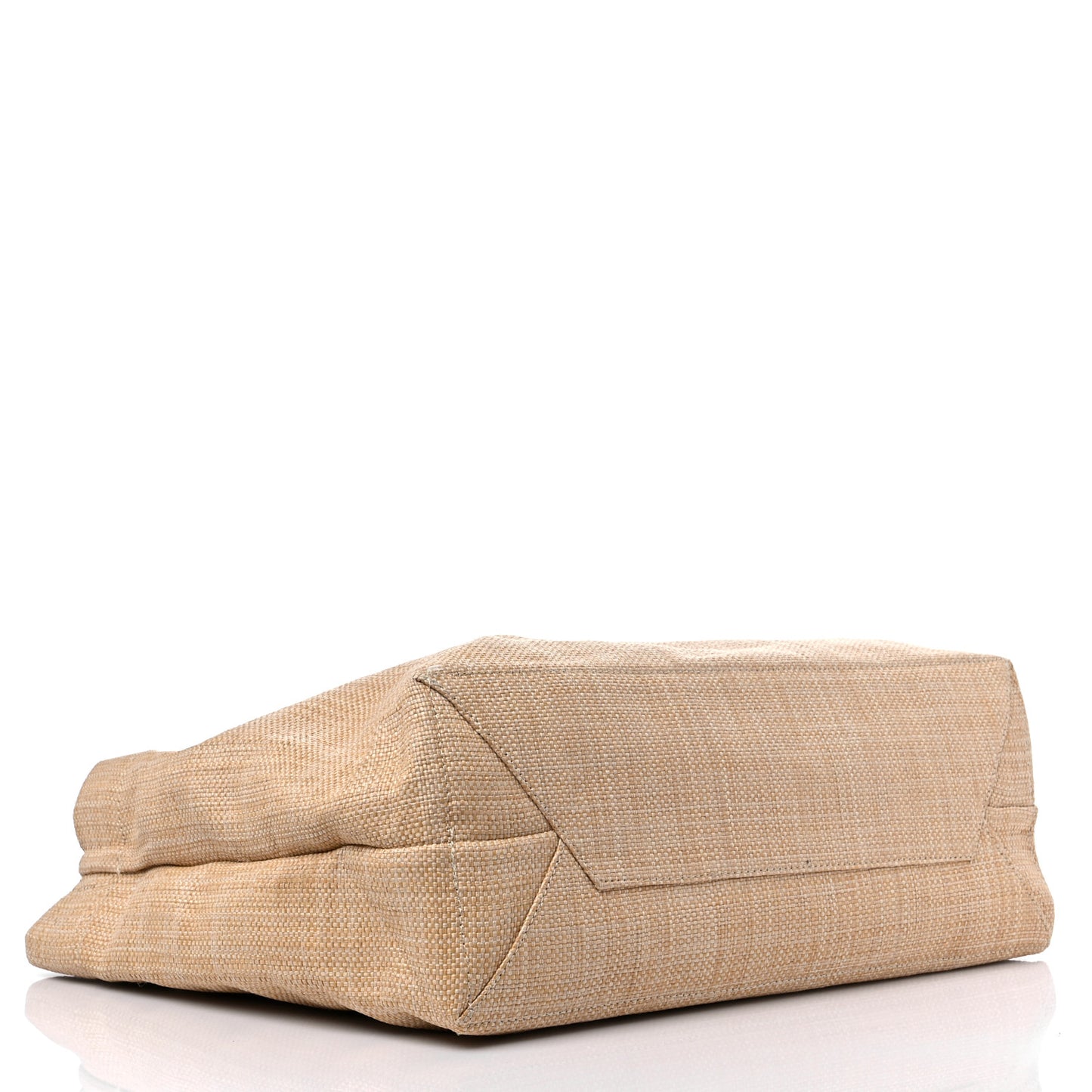 Raffia Logo Tote Naturale