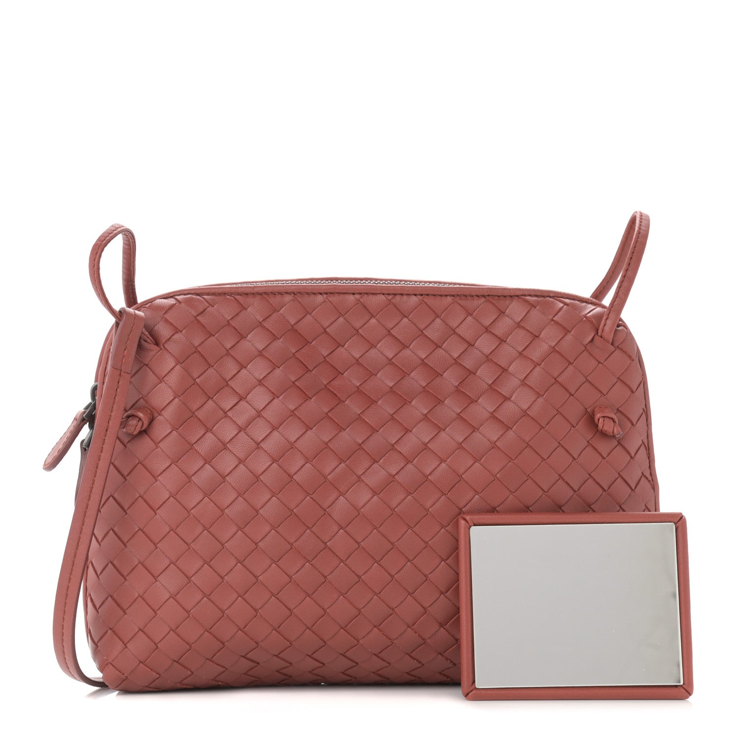 Bottega Veneta Nappa Intrecciato Nodini Crossbody Messenger Rose Pink 1 of 10