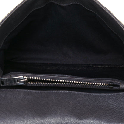 Saint Laurent Sheepskin Matelasse Chevron Monogram Medium College Bag Asphalt 5 of 13