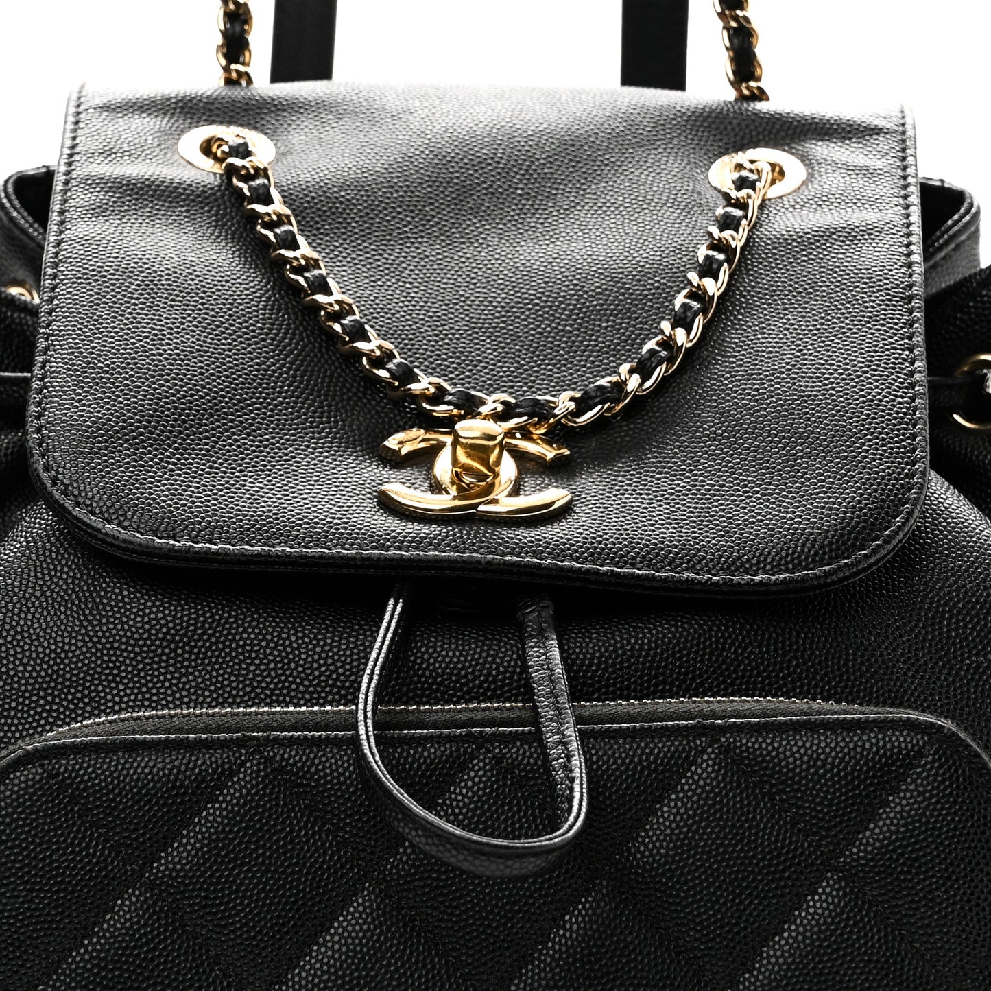 Caviar Quilted Business Affinity Backpack Black