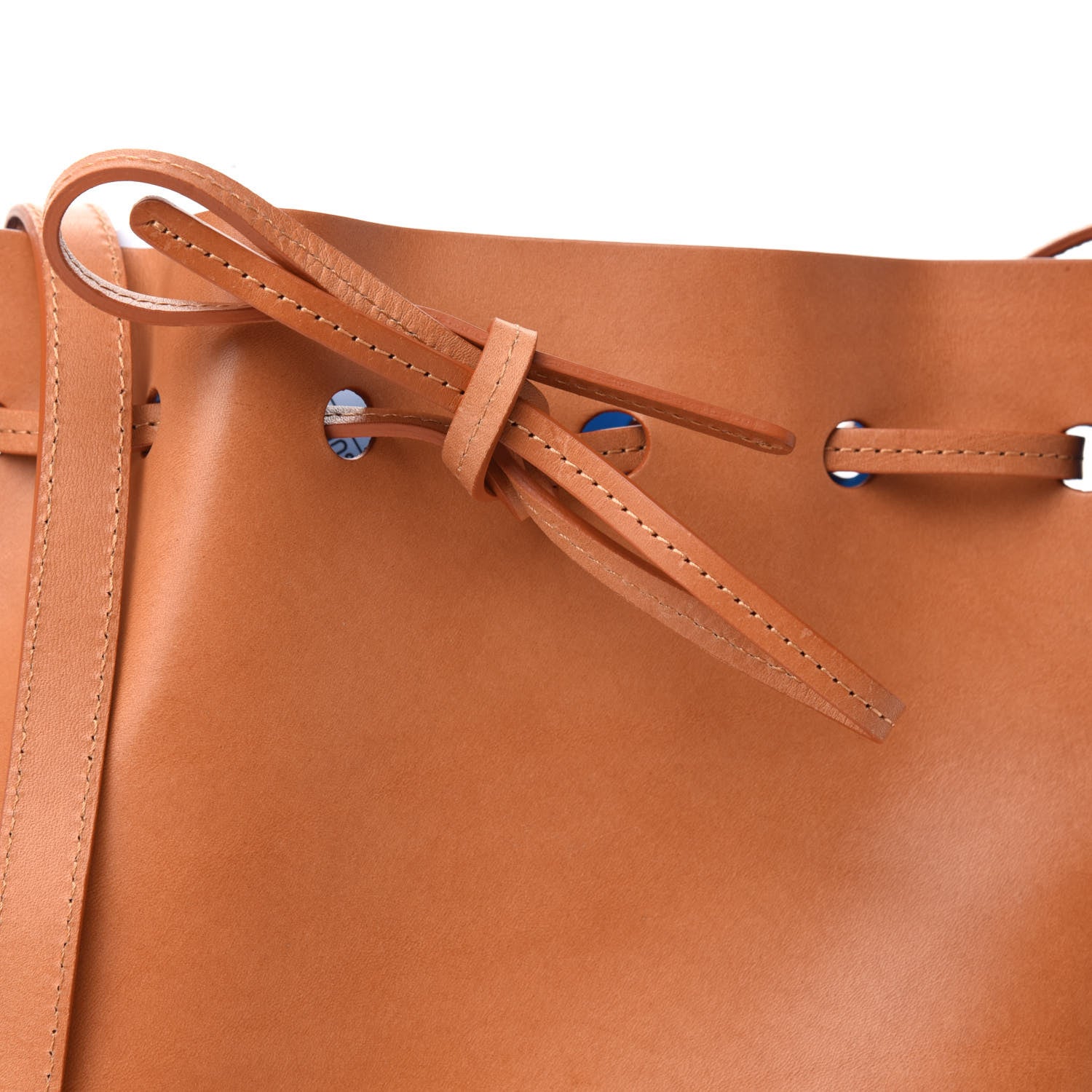 Mansur Gavriel Vegetable Tanned Calfskin Mini Bucket Bag Camello Azzurro 11 of 11