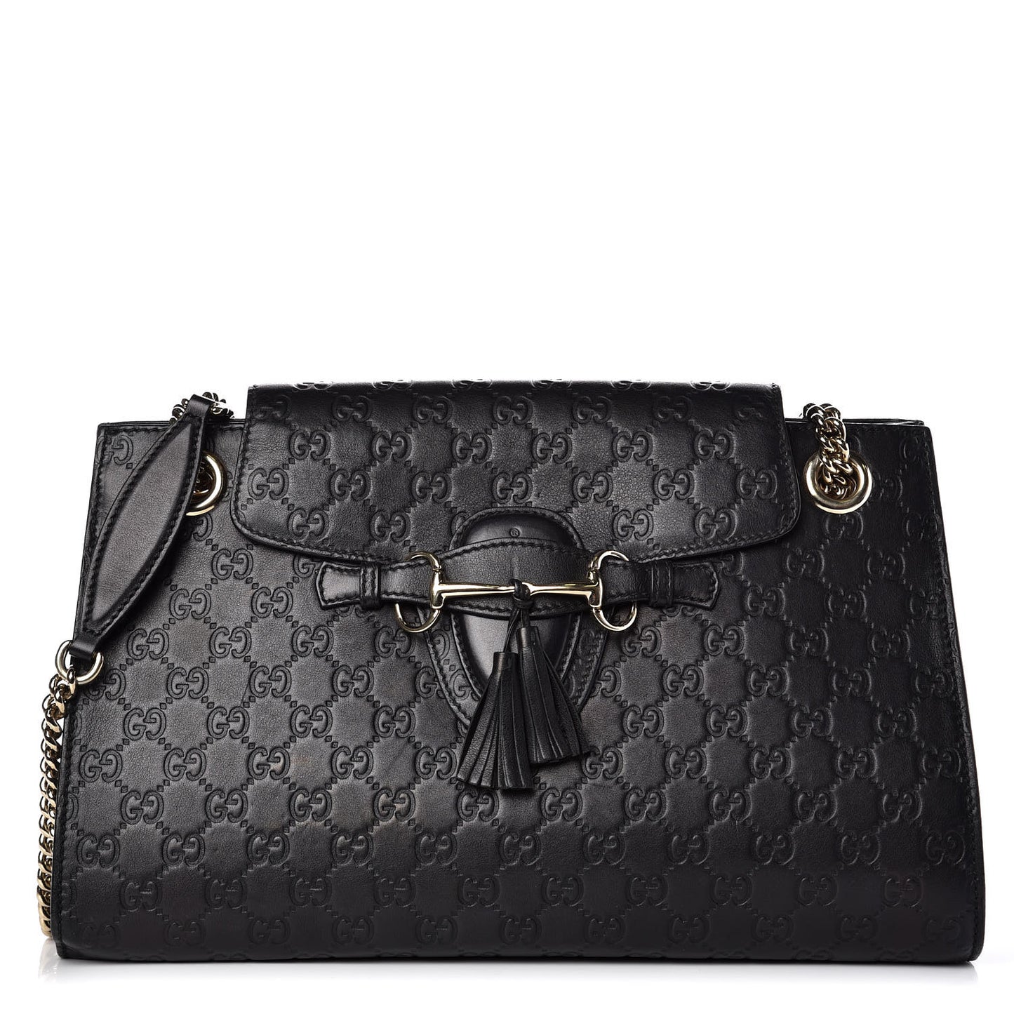 Guccissima Large Emily Chain Shoulder Bag Black